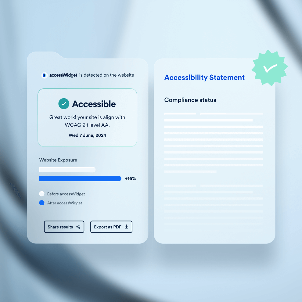 Accessibility statement & monthly audit reports
